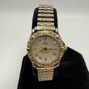 Concord Women's Two-Tone Gold and Silver Watch with Diamonds
